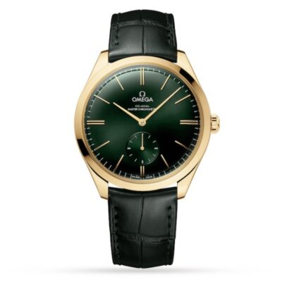 Omega Tresor Men Green Alligator Watch O43553402110001