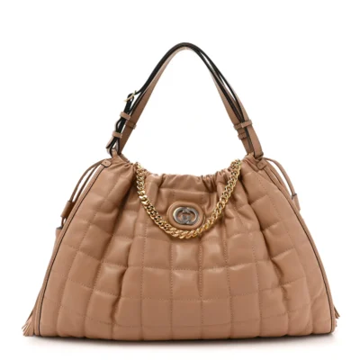 Gucci Calfskin Quilted Medium Deco Tote Bag