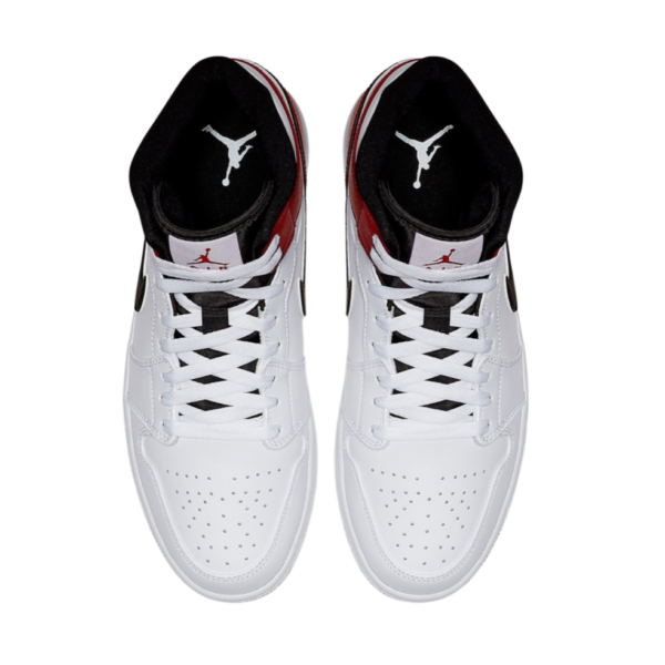 Air Jordan 1 Mid White Black Gym Red