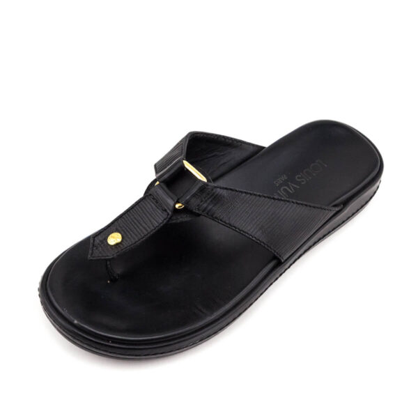 Louis Vuitton Black Epi Thong Sandals Size US 7 | EU 37