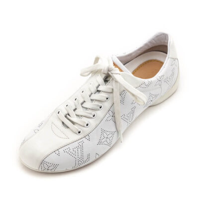 Louis Vuitton White Mahina Leather Low Top Sneakers Size US 5.5 | EU 35.5