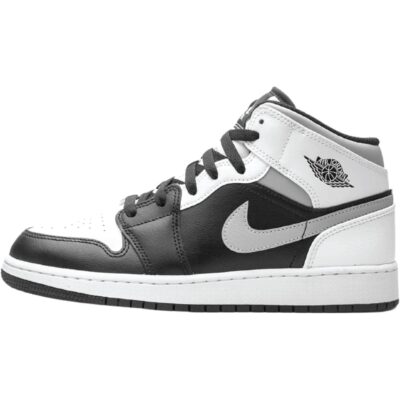 Air Jordan 1 Mid White Shadow GS