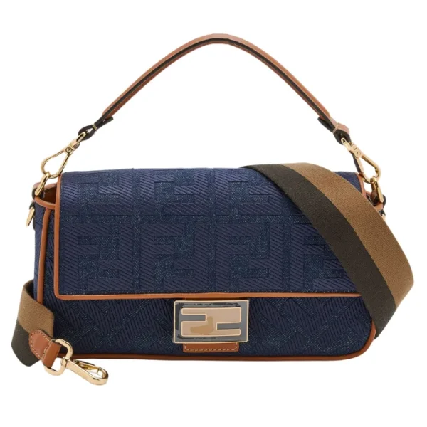 Fendi Baguette FF Monogram Canvas Bag