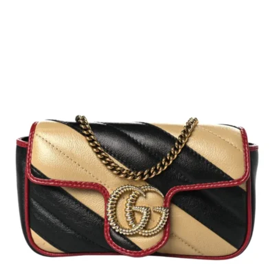 Gucci GG Marmont Mini Striped Shoulder Bag