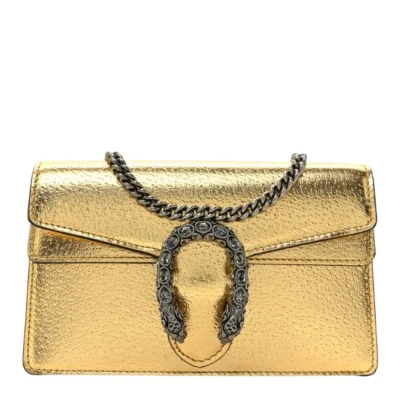 Gucci Mini Metallic Dionysus Gold Shoulder Bag