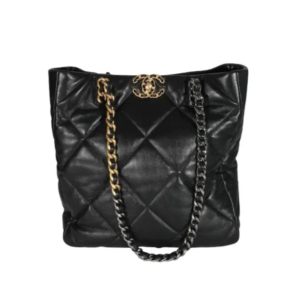 Chanel 19 Shopping Black Bag | Lambskin Quilted