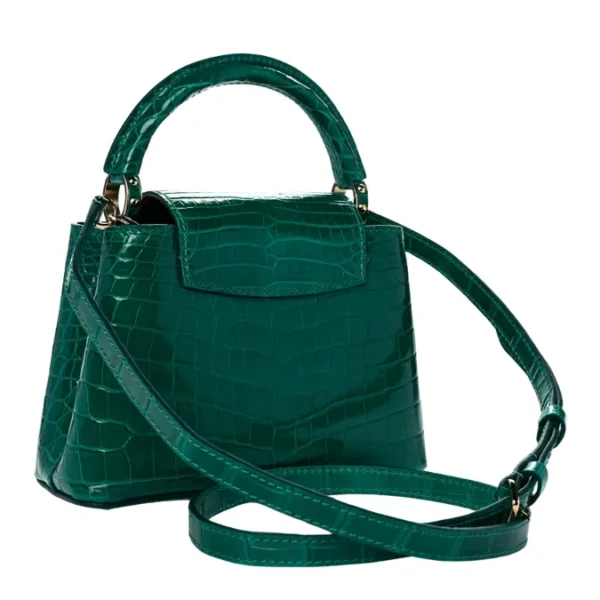 Louis Vuitton Green Capucines BB Bag | Alligator Skin Leather