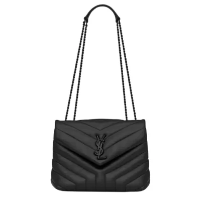 Saint Laurent Medium Loulou Chain Satchel Bag | Calfskin Quilted Monogram