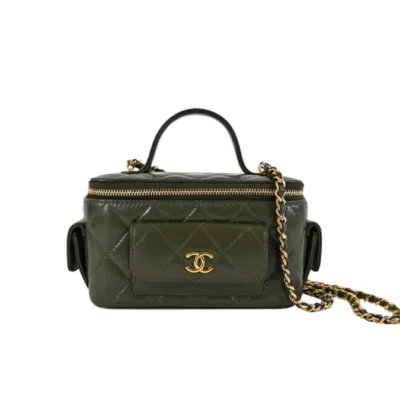 Chanel Polly Pocket Vanity Case With Chain | Lambskin Quilted